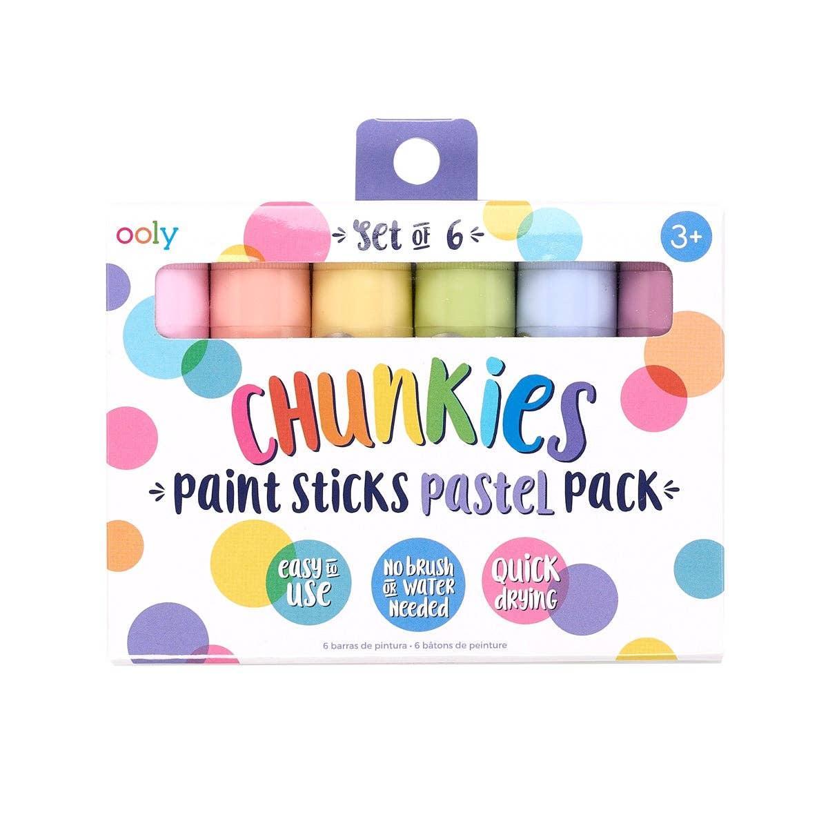 ooly Chunkies Paint Sticks: Pastel - Set of 6 - Why and Whale