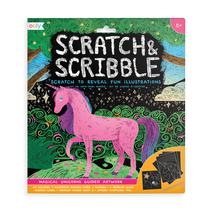 ooly magical unicorn scratch and scribble scratch art kit - Why and Whale