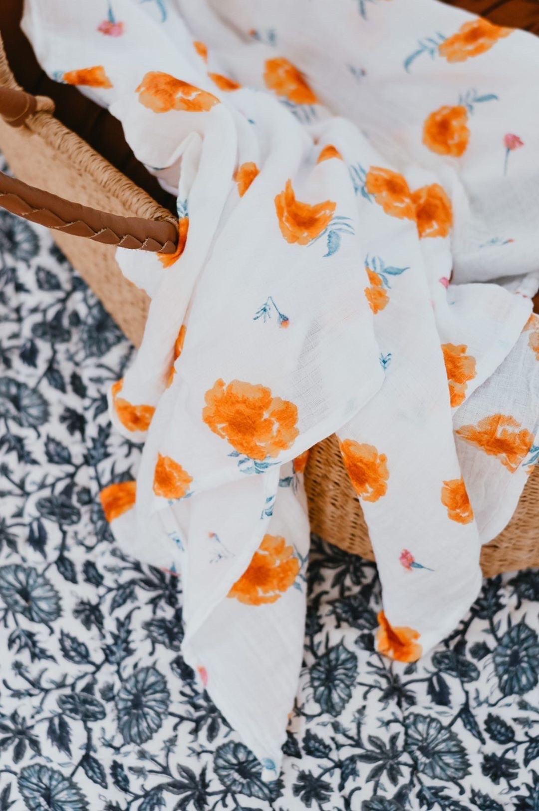 ORGANIC SWADDLE - MARIGOLD - Why and Whale