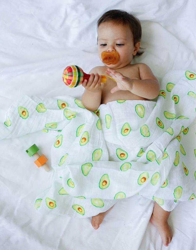 ORGANIC SWADDLE SET - FIRST FOODS (Avocado + Carrot) - Why and Whale
