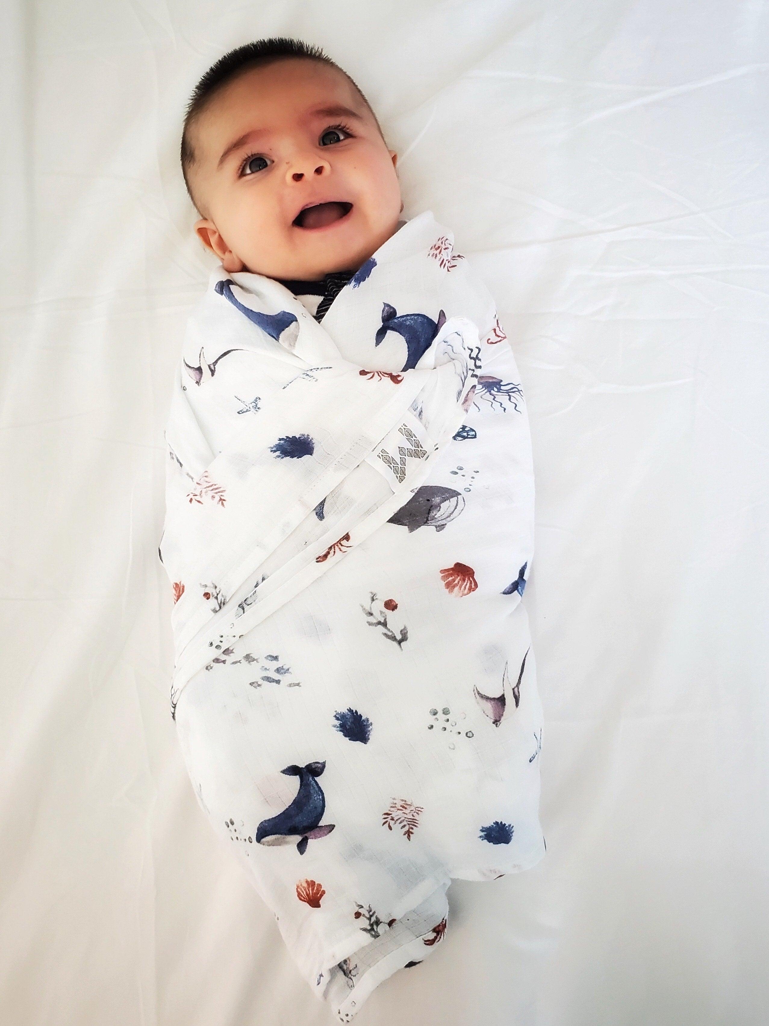 ORGANIC SWADDLE - UNDER the SEA - Why and Whale
