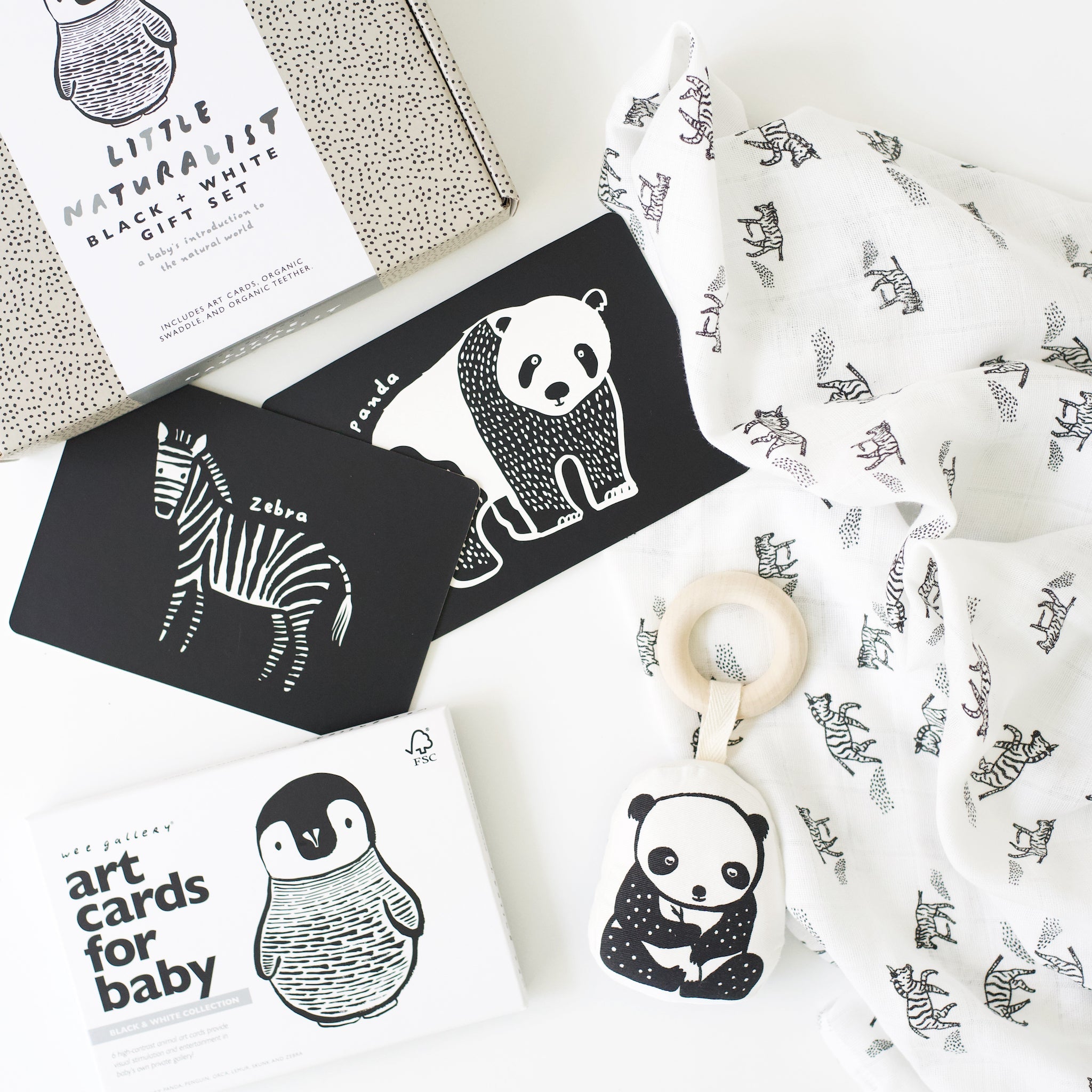 Newborn Baby Gift Set - Black + White