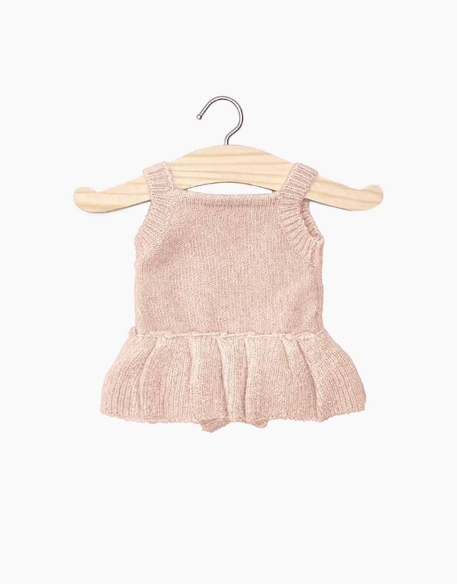 Orléane knit romper for Gordis 13in, baby pink - Minikane - Why and Whale
