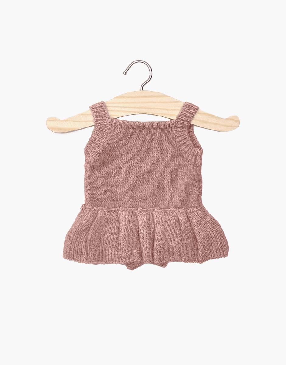 Orléane knit romper for Gordis 13in, tricot rose - Minikane - Why and Whale