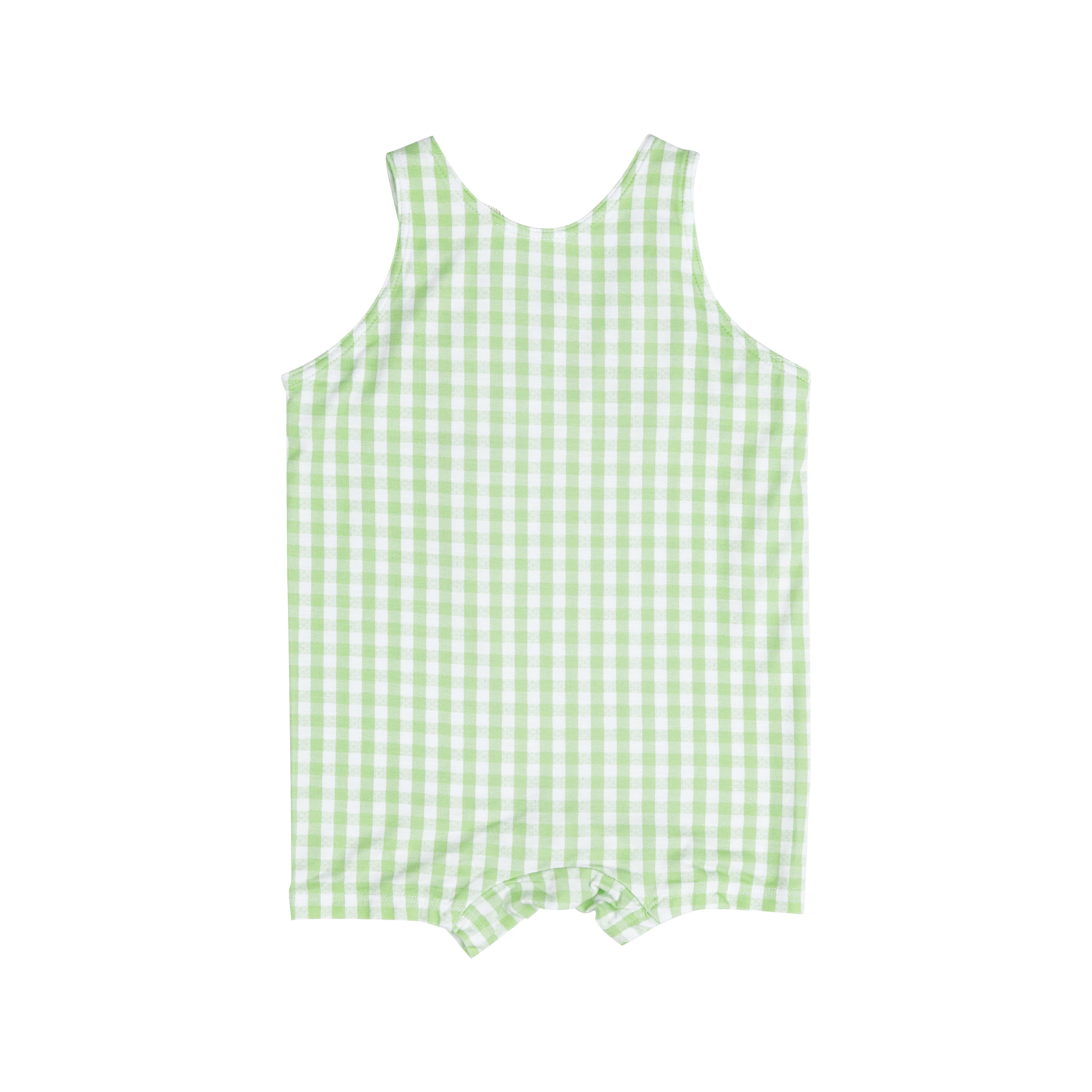 Overall Shortie - Mini Gingham Green
