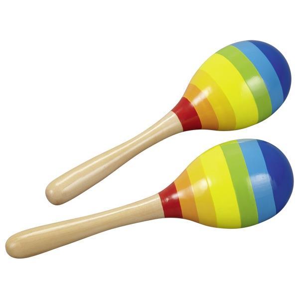 Pair of wooden maracas - Why and Whale