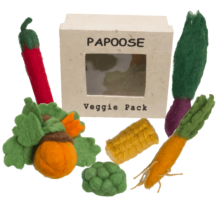 Papoose Mini Felt Vegetable Set, 6 Pieces - Why and Whale