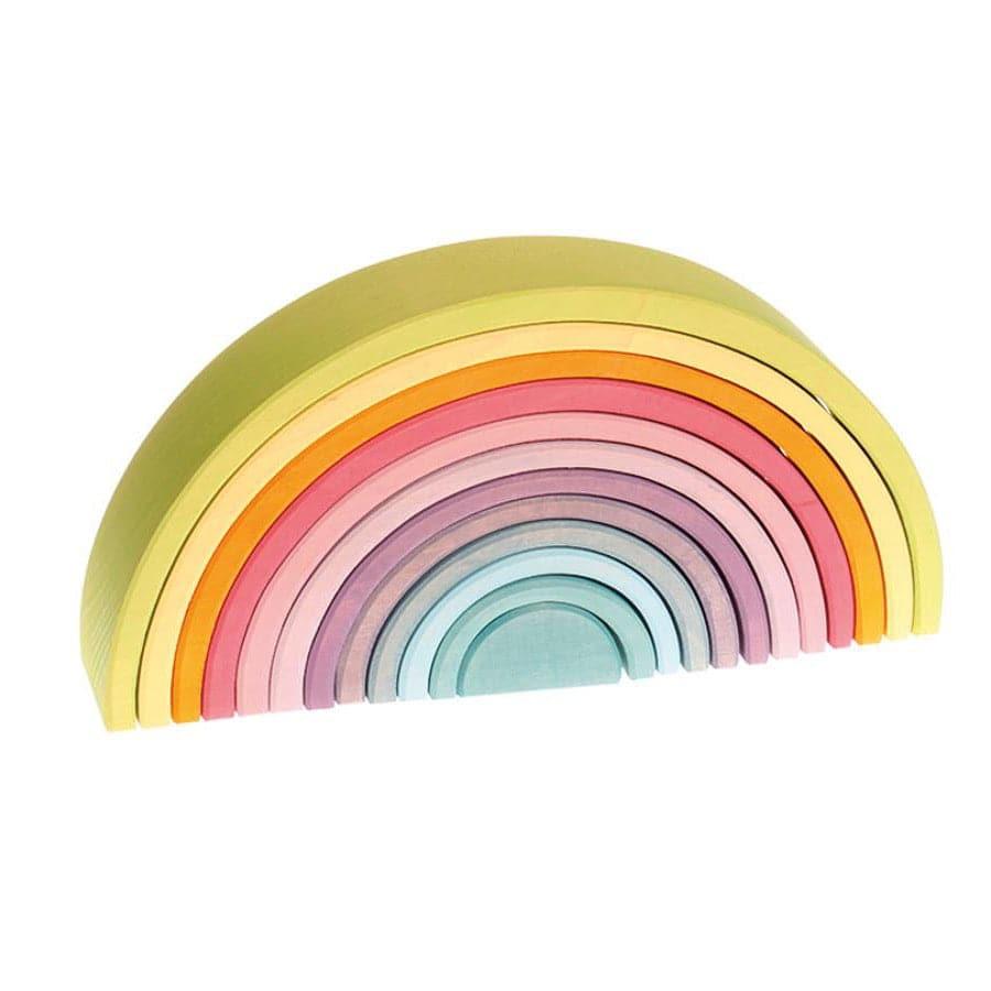 Pastel Large Wooden Rainbow Tunnel - 12 Piece - Why and Whale