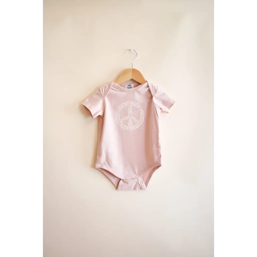 Peace Floral Organic Cotton Baby Bodysuit