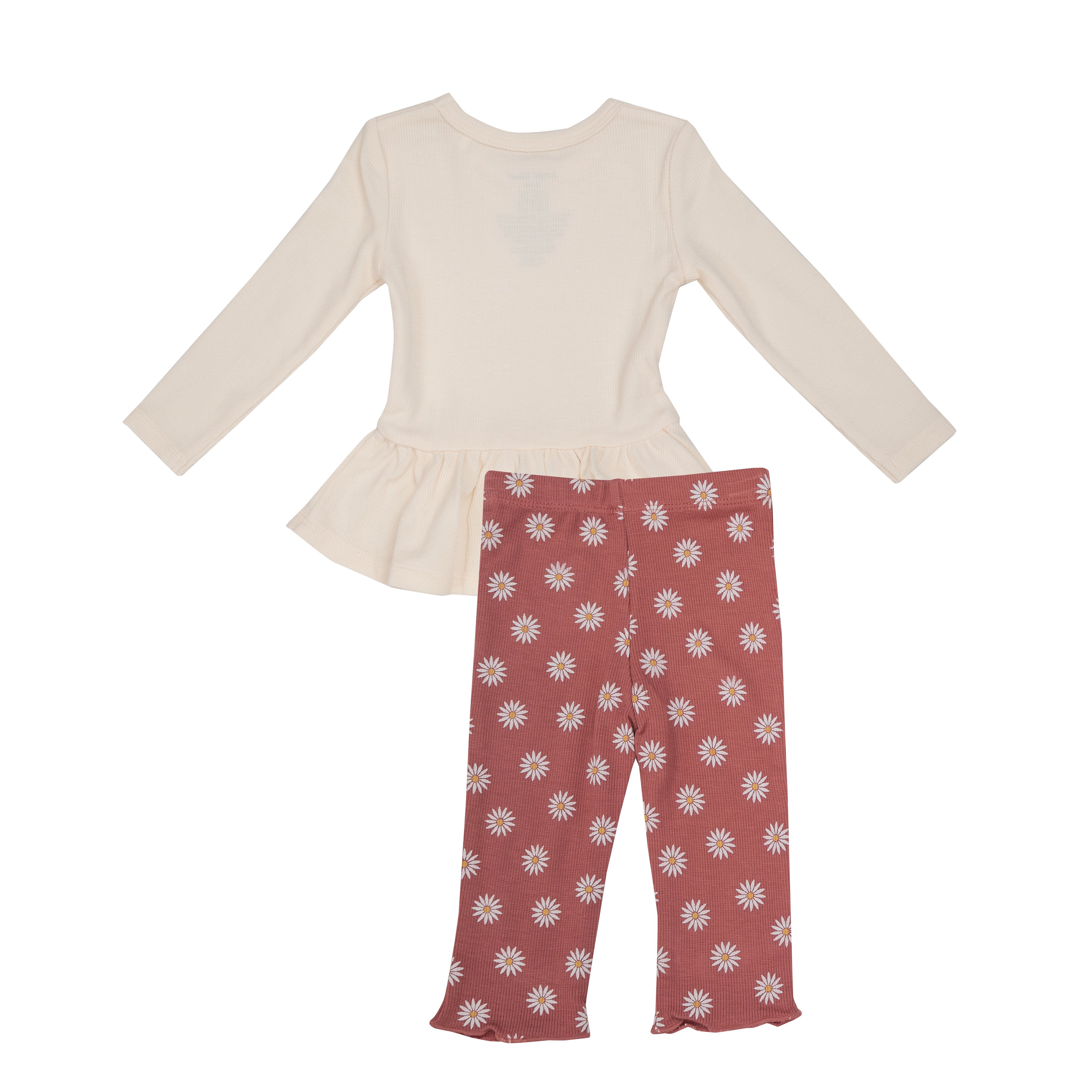 Peplum Top And Flare Pant - Daisy Dot