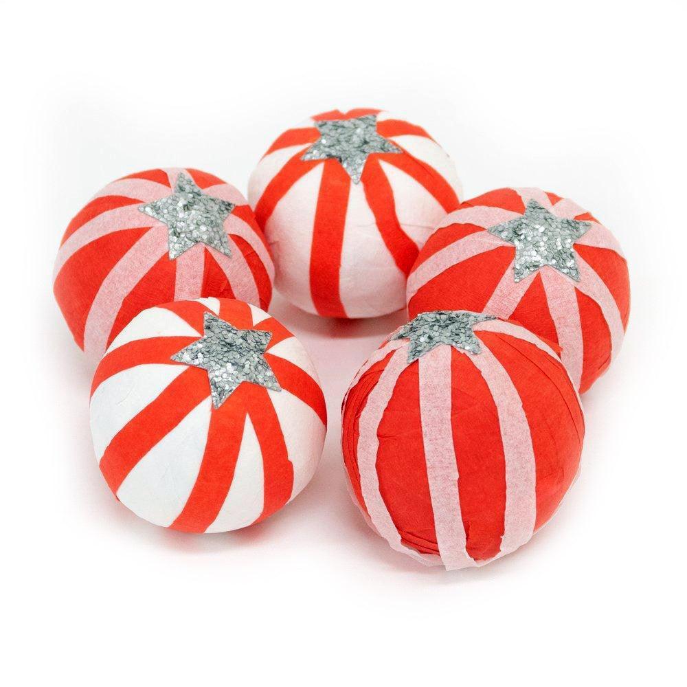 Peppermint Candy Surprise Balls, Set of 6 - Why and Whale