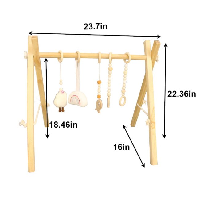 Lilac Wooden Baby Gym