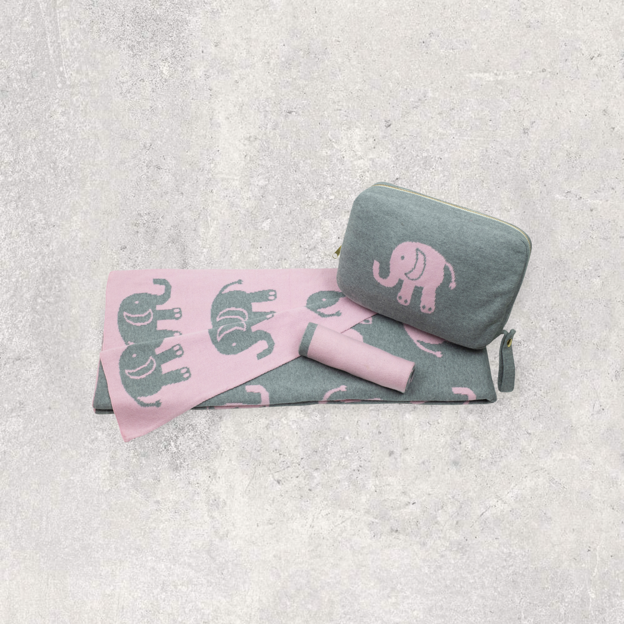 Elephant love Pink/Grey