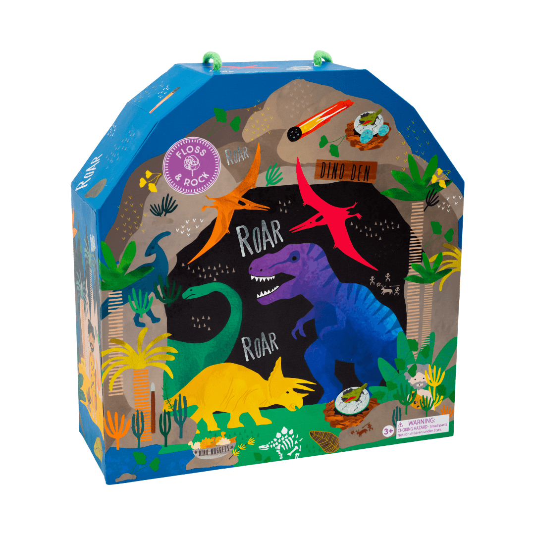 Playbox with Wooden Pieces, Dinosaur - Why and Whale
