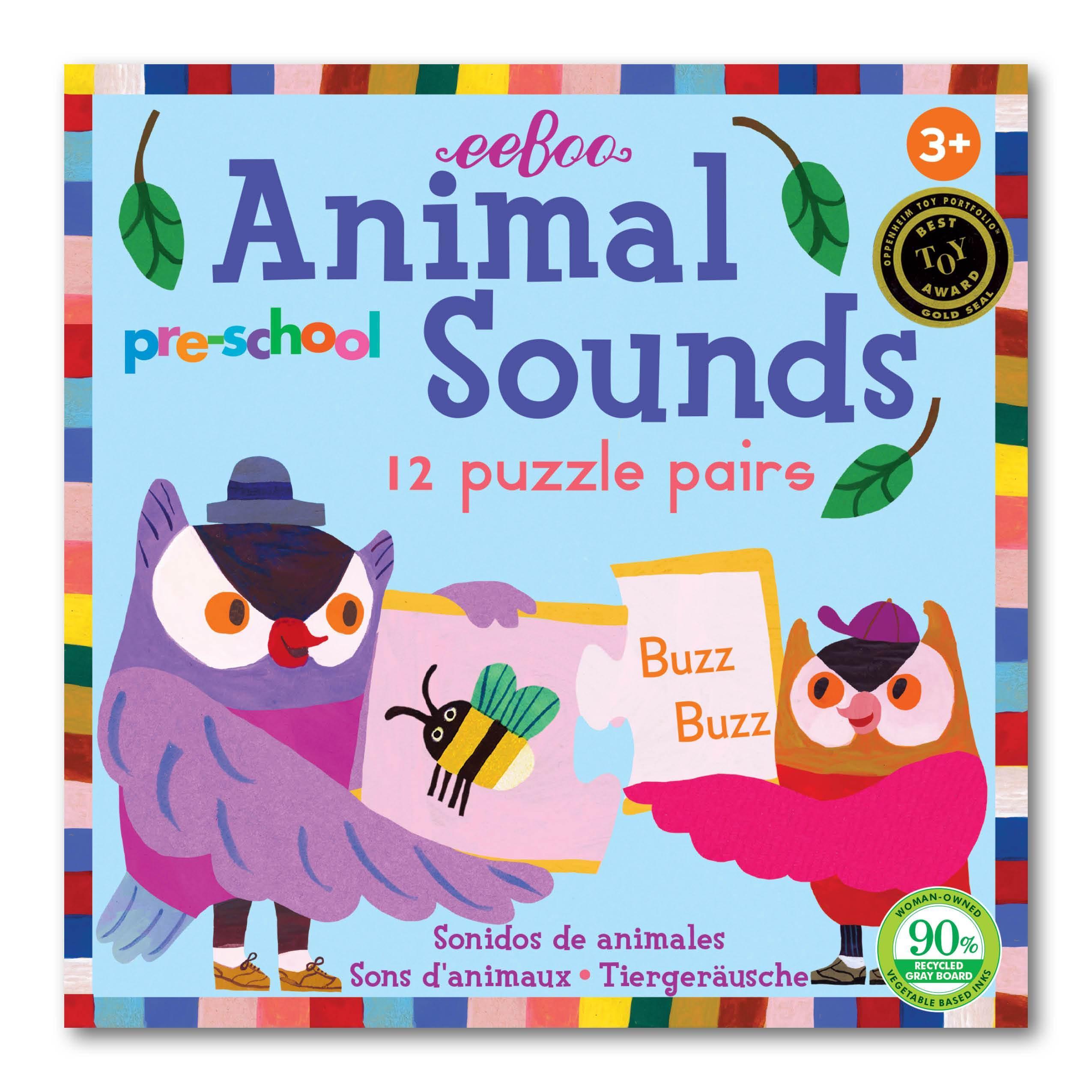 Pre-School Animal Sounds Puzzle Pairs - Why and Whale