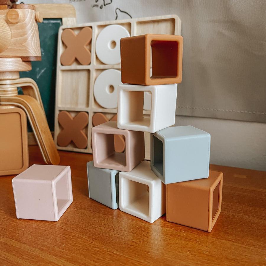 Pretty Please Niko Silicone Stacking Blocks - Why and Whale