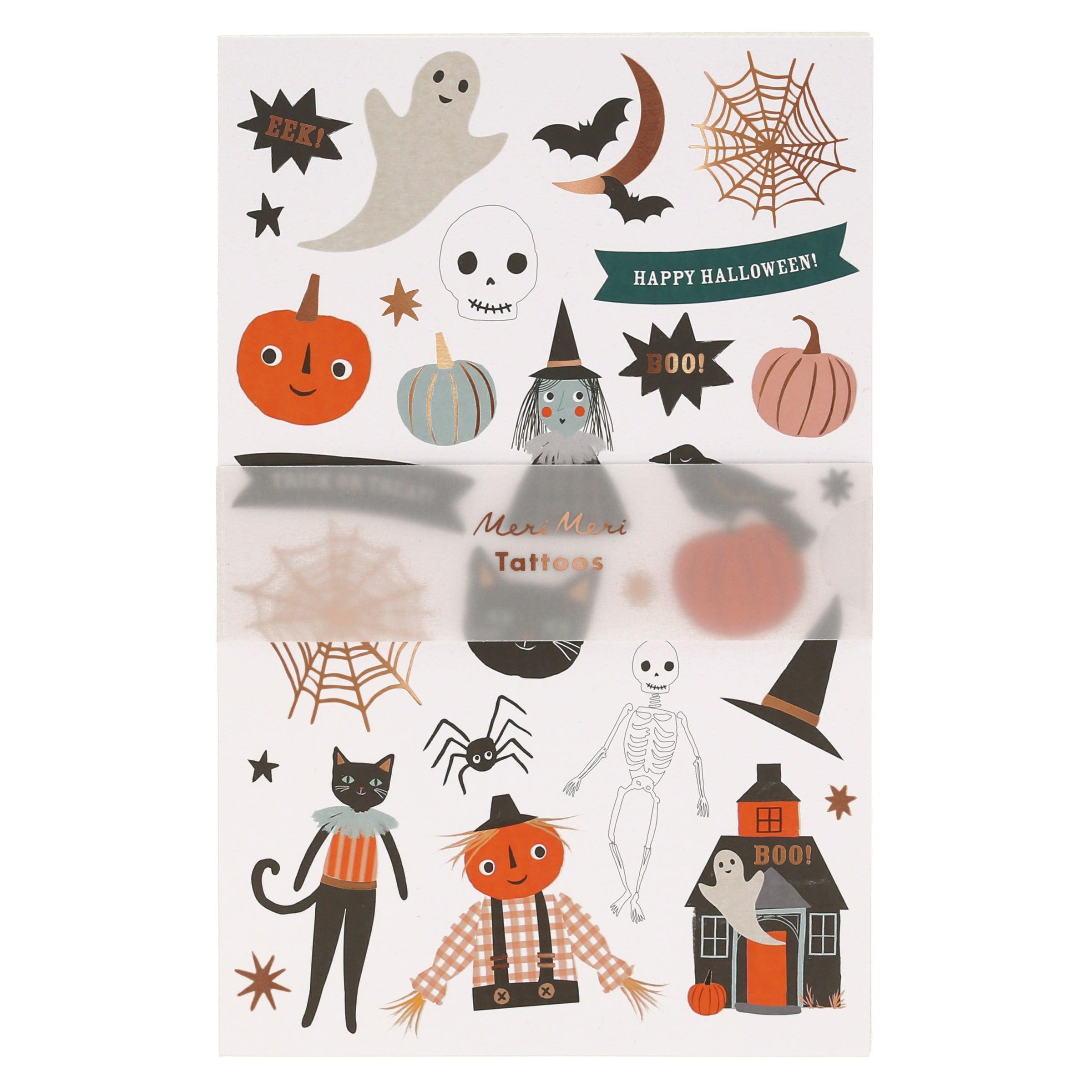 Pumpkin Patch Tattoo Sheet (x 2 sheets) - Why and Whale