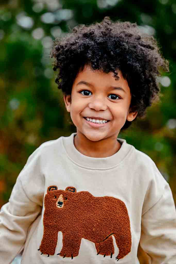 Bear Kid Sweatshirt - Beige