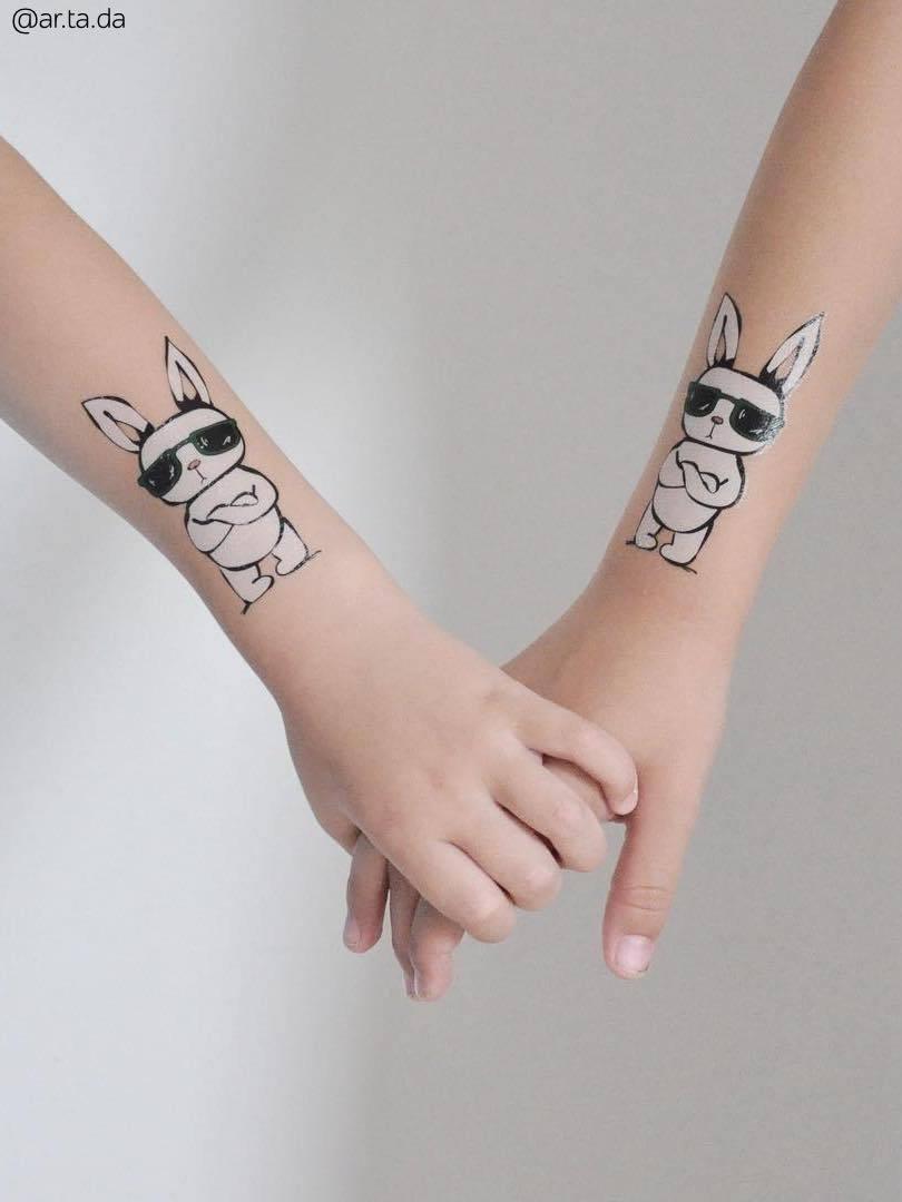 Rad Rabbit Tattoos - Set of 3 - Why and Whale