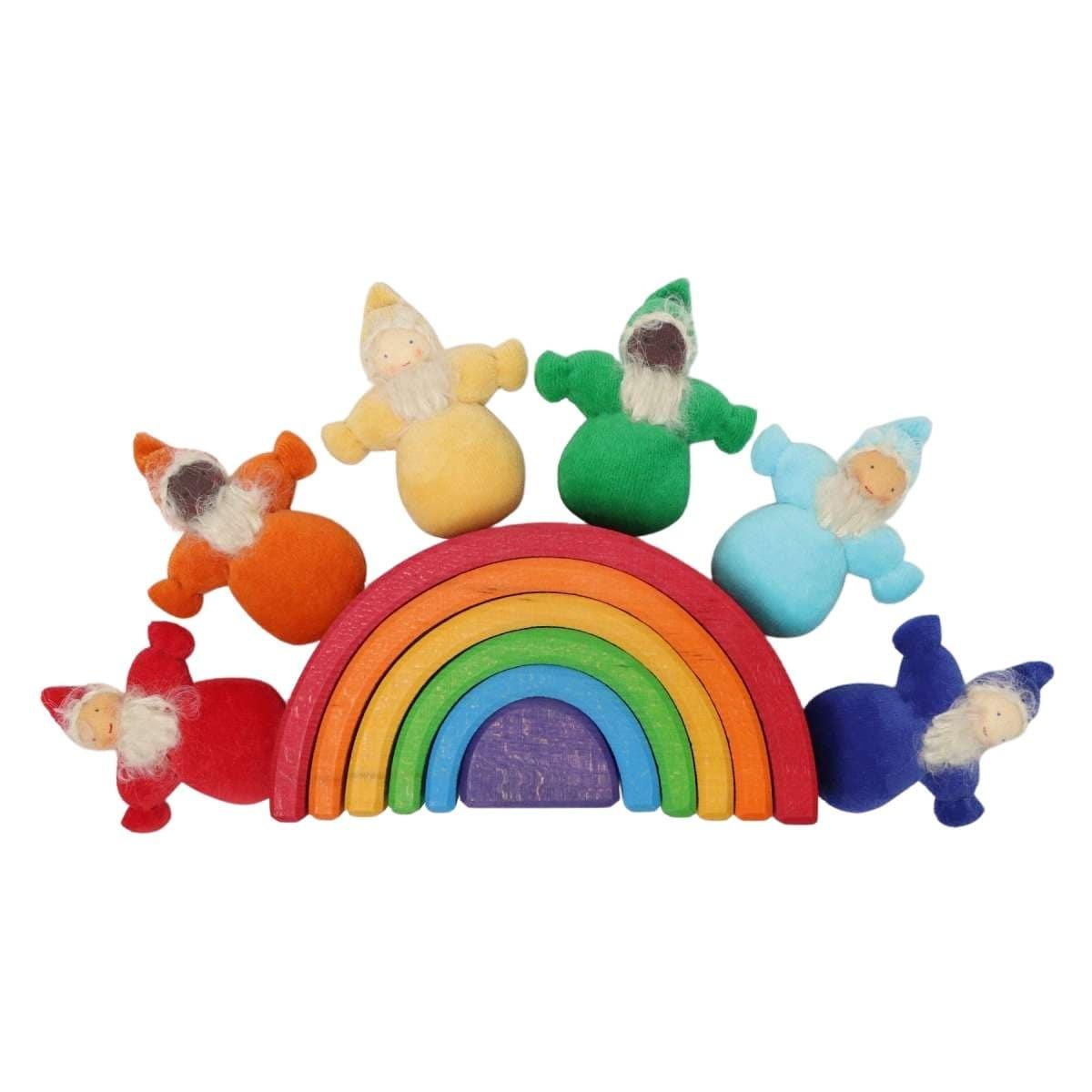 Rainbow Dwarves Waldorf Dolls - Set of 6 - Why and Whale