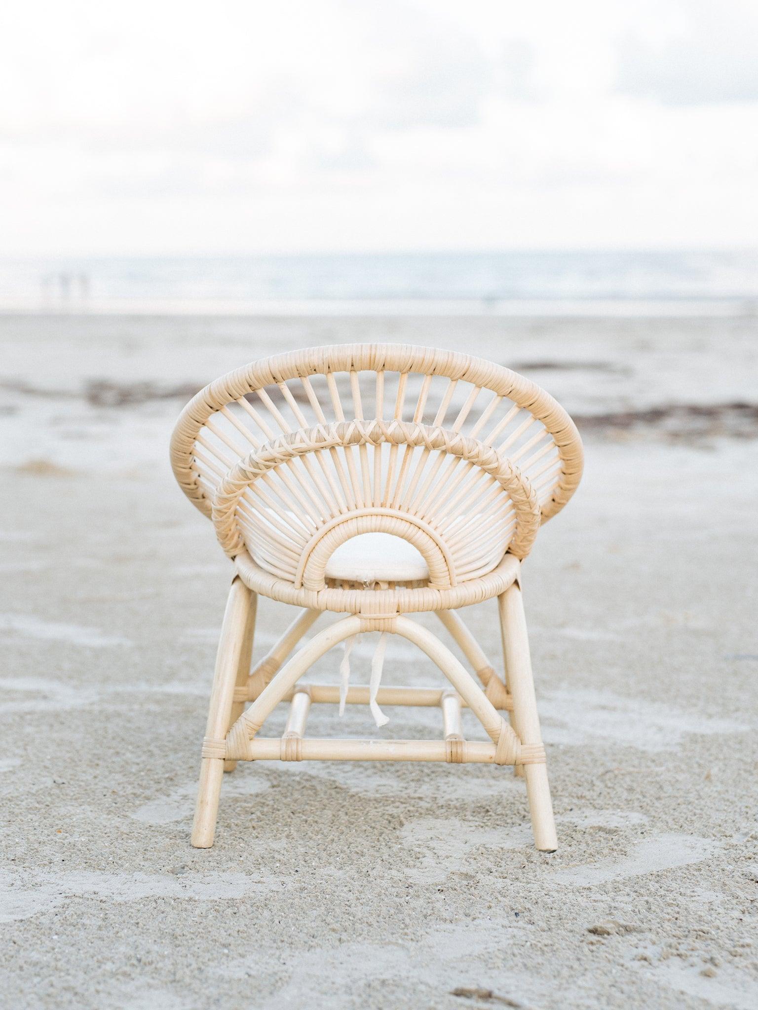 Rainbow Rattan Kids Chair - Why and Whale