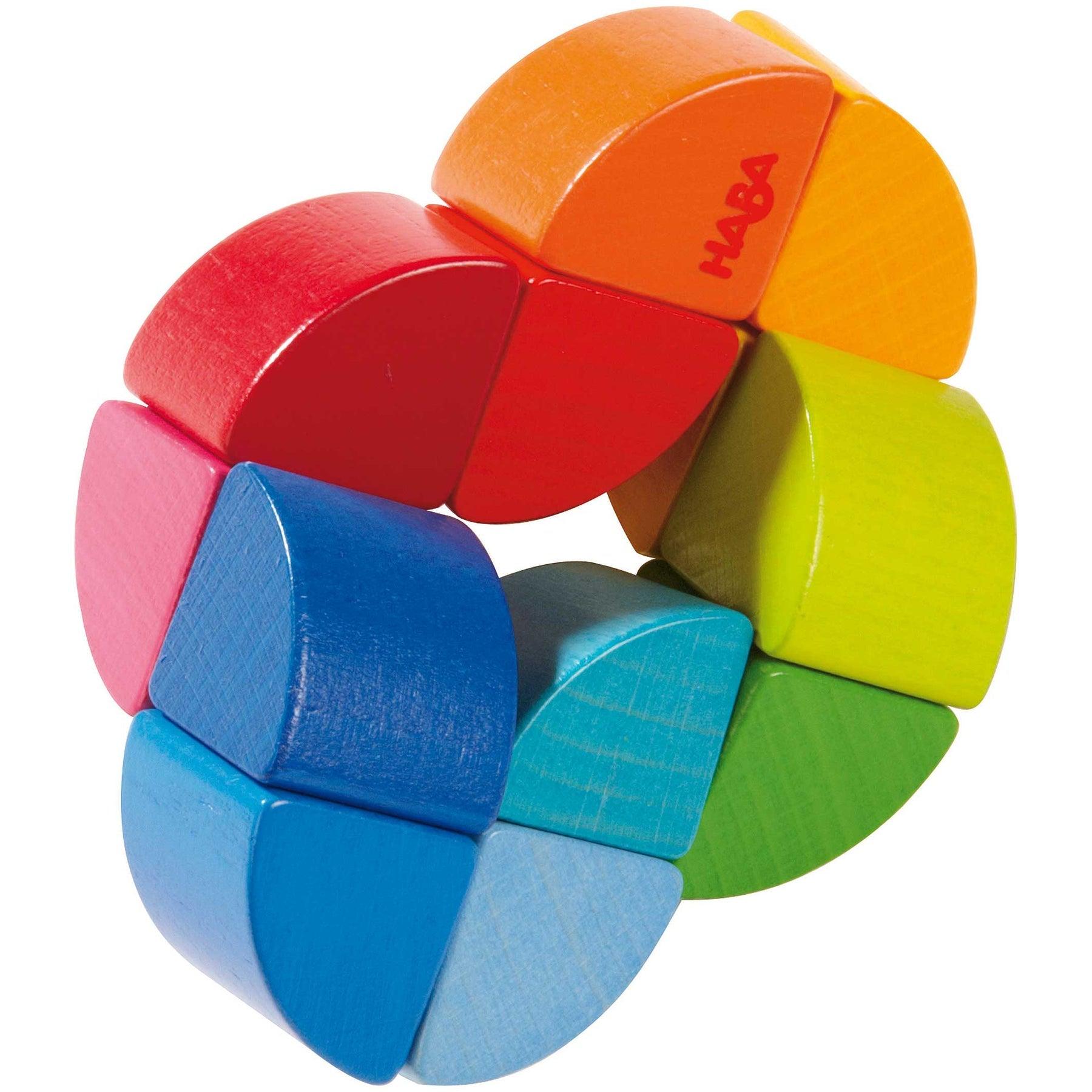 Rainbow Ring Wooden Baby Fidget Toy - Why and Whale
