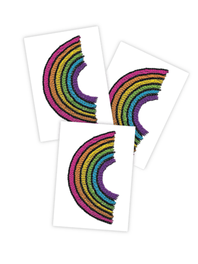 Rainbow Stitch Tattoo - Set of 3 - Why and Whale
