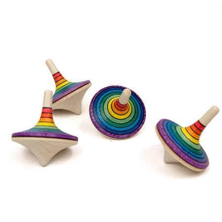 Rallye Large Spinning Top Rainbow - Why and Whale