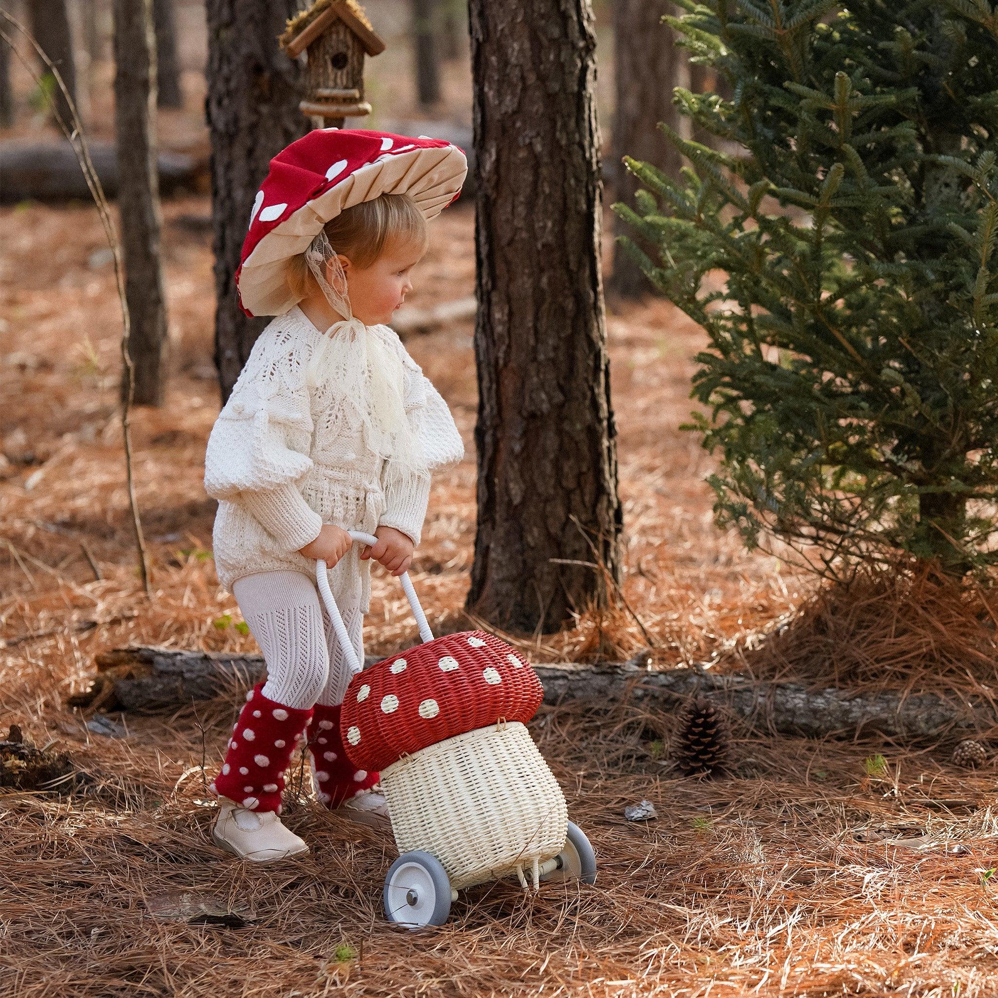 Rattan Mushroom Luggy - Red - Why and Whale