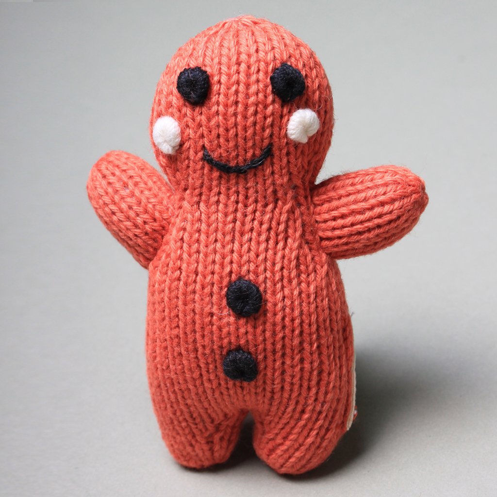 Organic Baby Toys - Newborn Rattles | Gingerbread Man