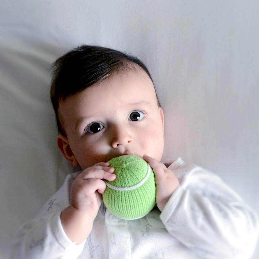 Organic Baby Toys - Newborn Rattles | Tennis Ball