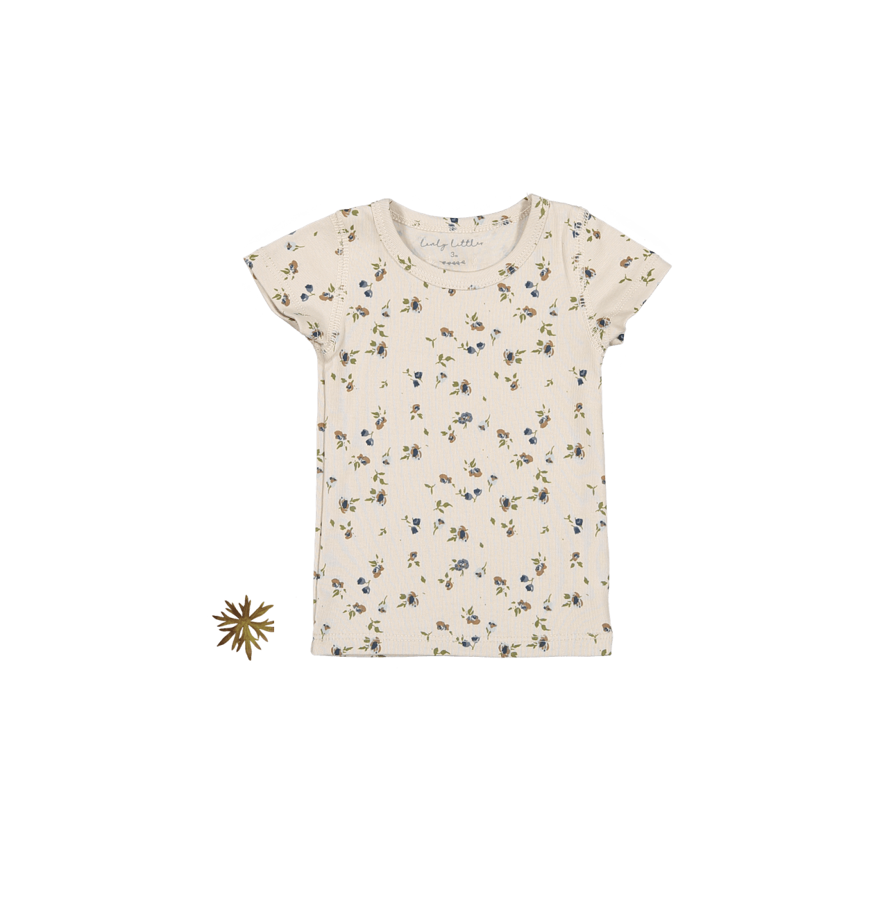 The Printed Short Sleeve Tee - Floral Sand