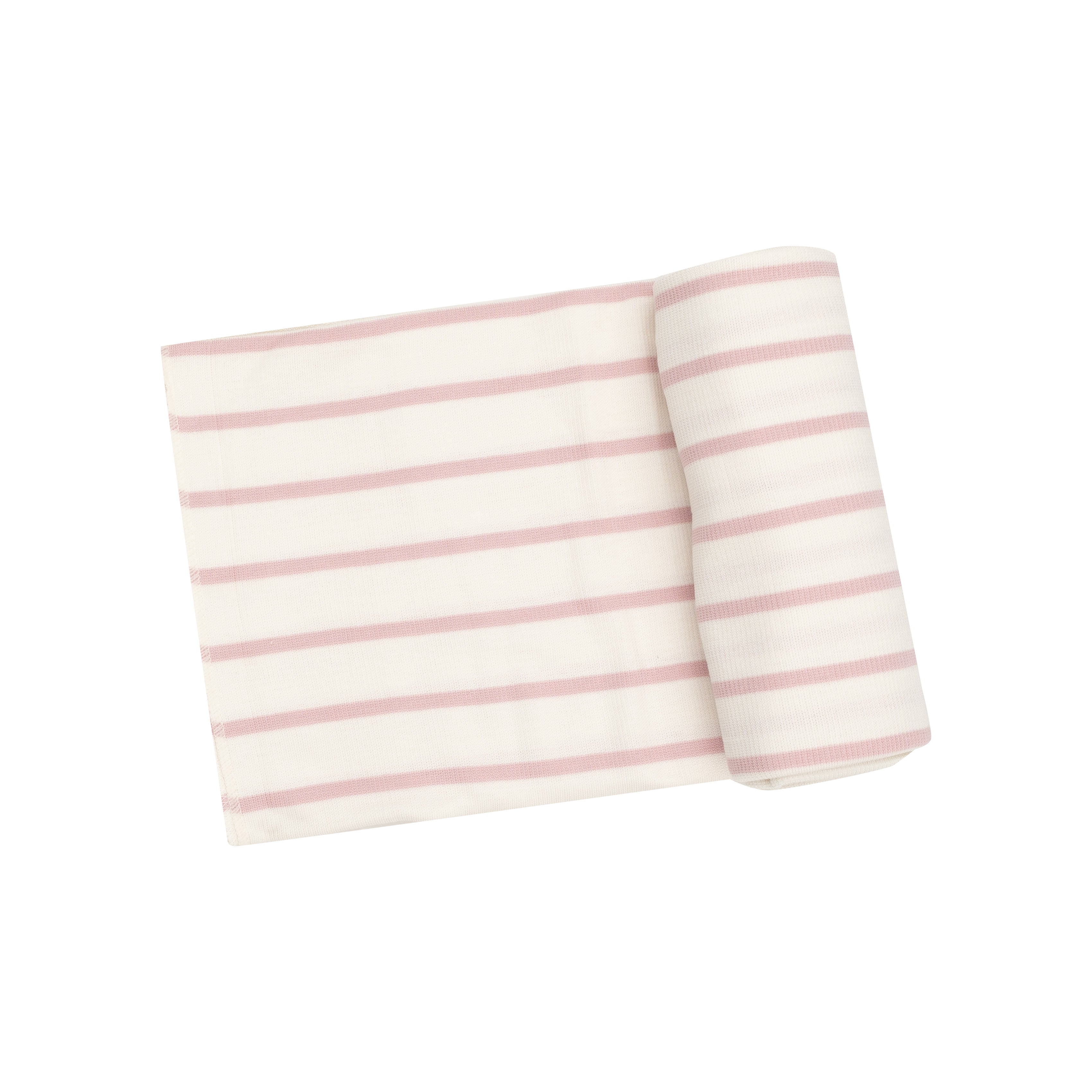 Rib Swaddle Blanket - Silver Pink + Sugar Swizzle