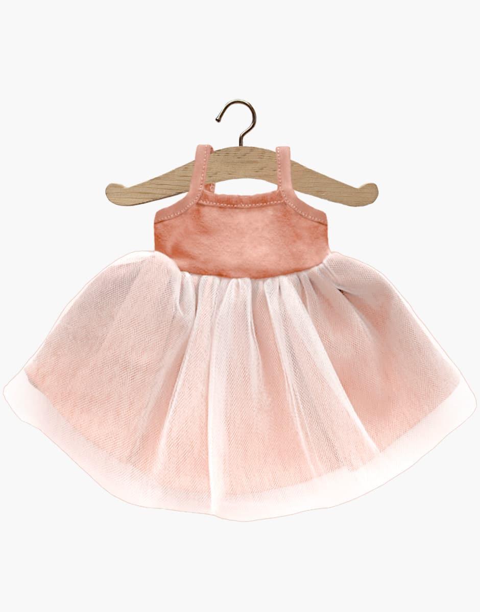 Rosella Tutu Dress, brown sugar and tulle milk for 13-15in dolls - Minikane - Why and Whale