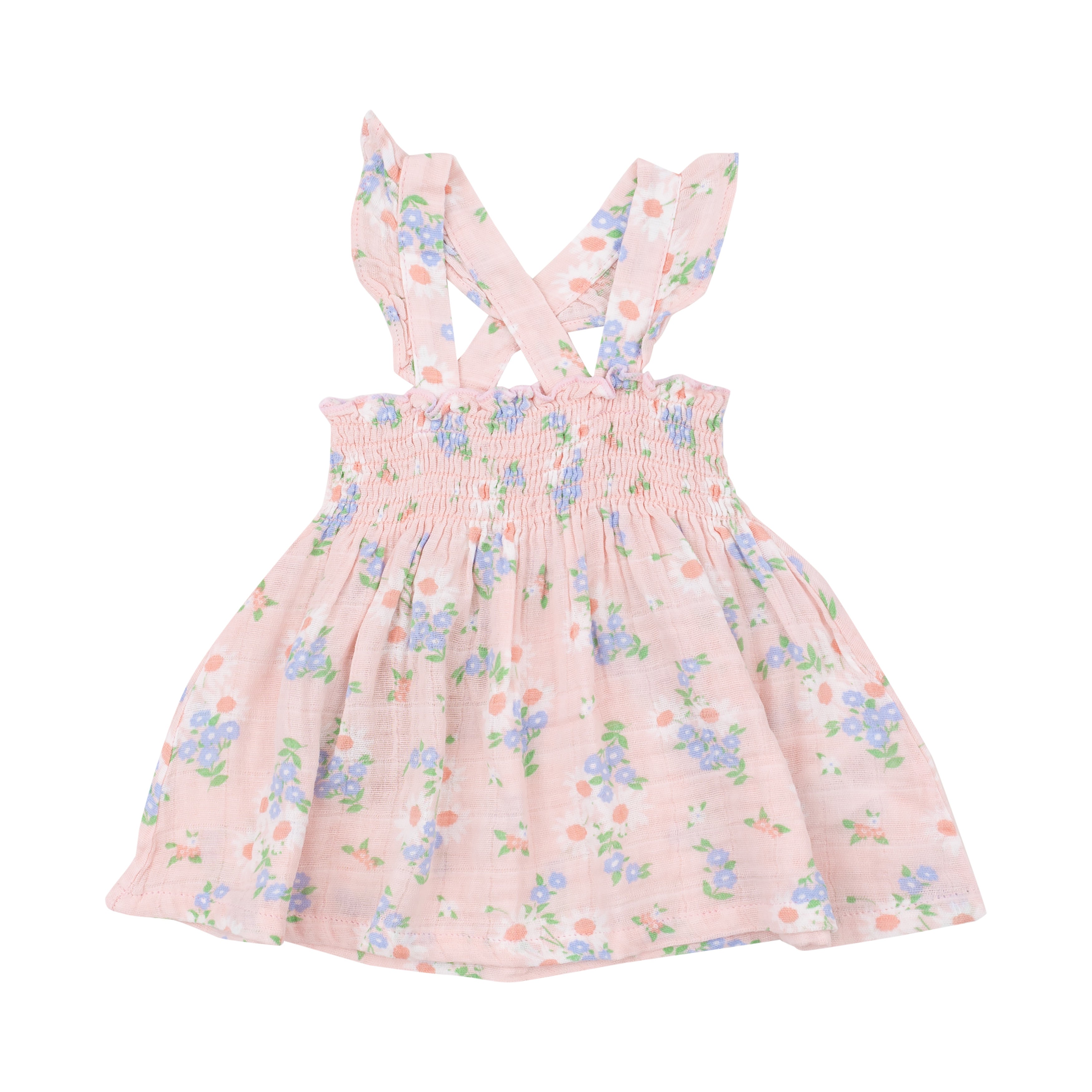 Ruffle Strap Smocked Top And Diaper Cover - Gathering Daisies