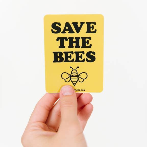Save The Bees Sticker - Why and Whale
