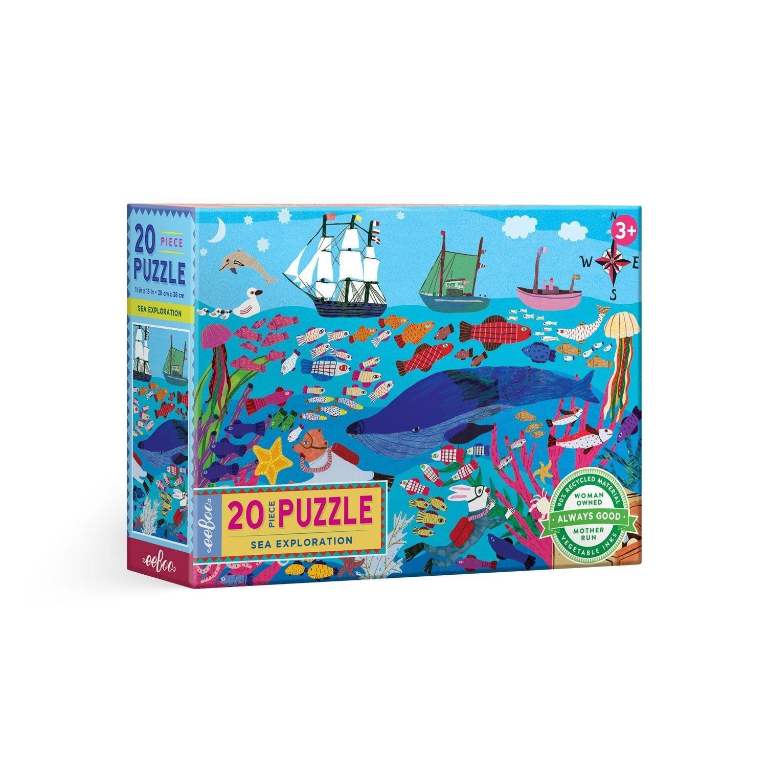 Sea Exploration 20 Piece Big Puzzle - Why and Whale