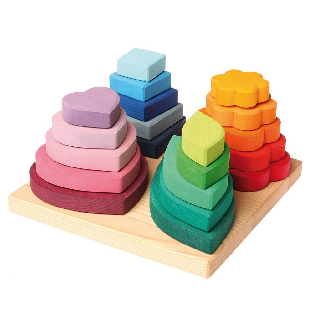 Shapes and Colors - Wooden Stacking and Sorting Toy - Why and Whale
