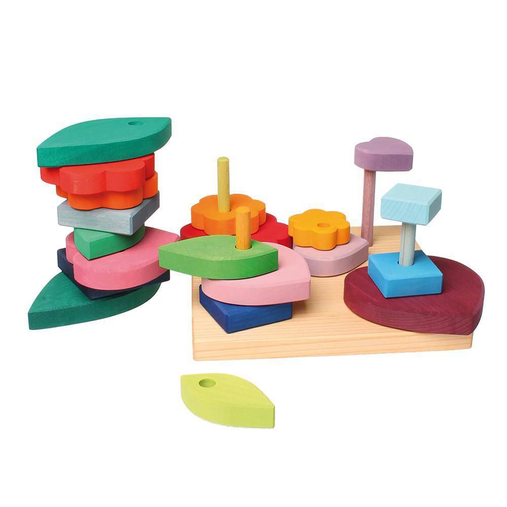 Shapes and Colors - Wooden Stacking and Sorting Toy - Why and Whale