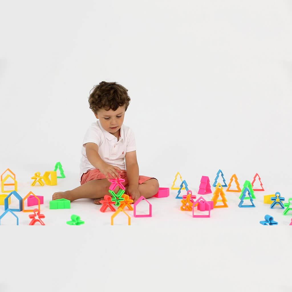 Silicone Kids & Houses 6 Pack Neon - Why and Whale