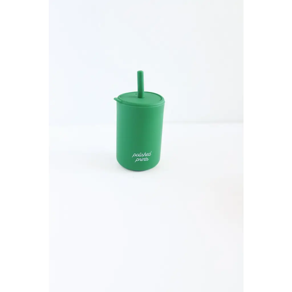 Silicone Straw Cup with Lid - Primary Color Edition