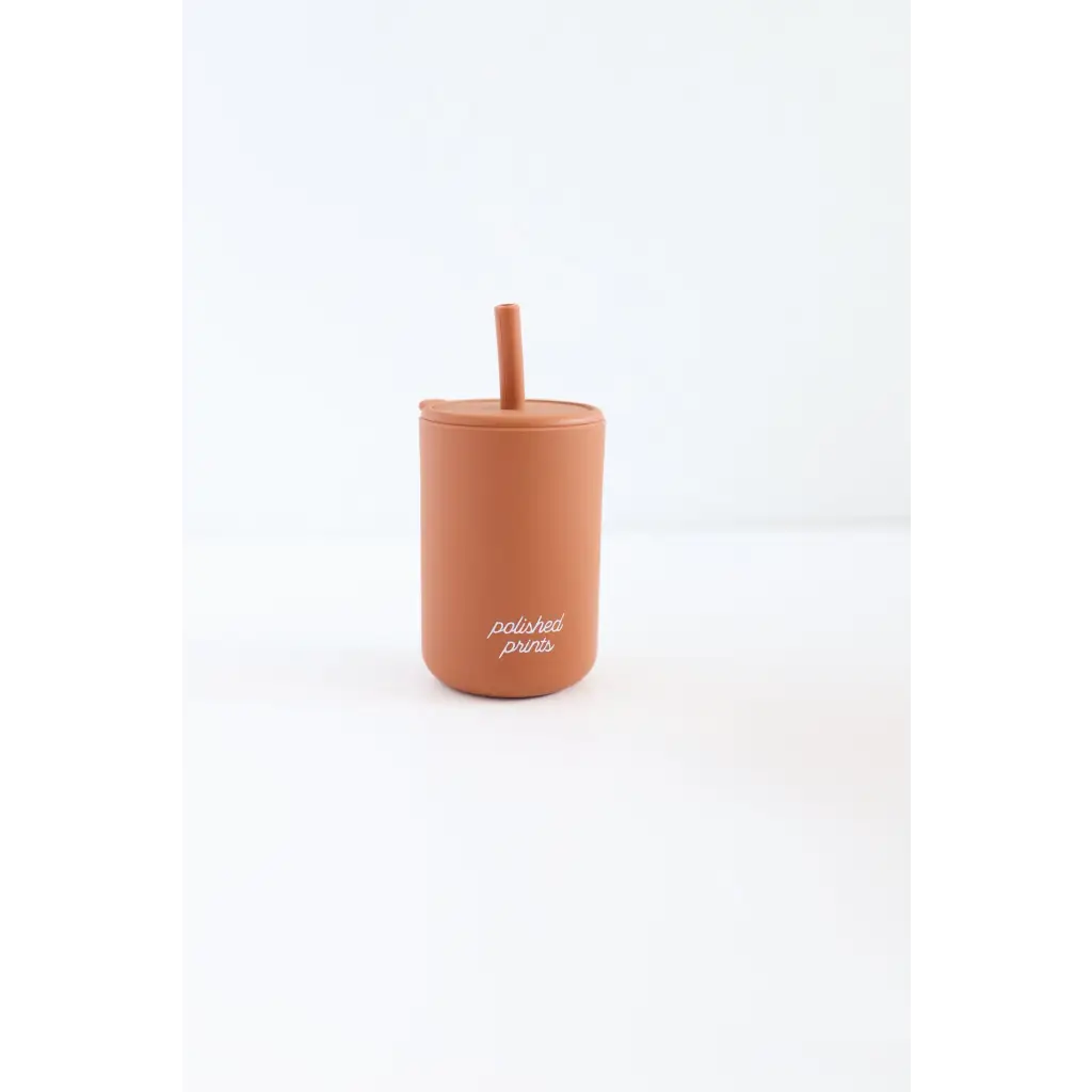 Silicone Straw Cup with Lid - Primary Color Edition