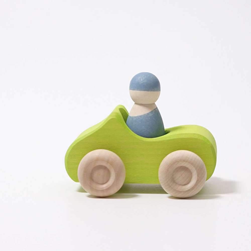 Small Green Convertible - Wooden Toy Car - Why and Whale