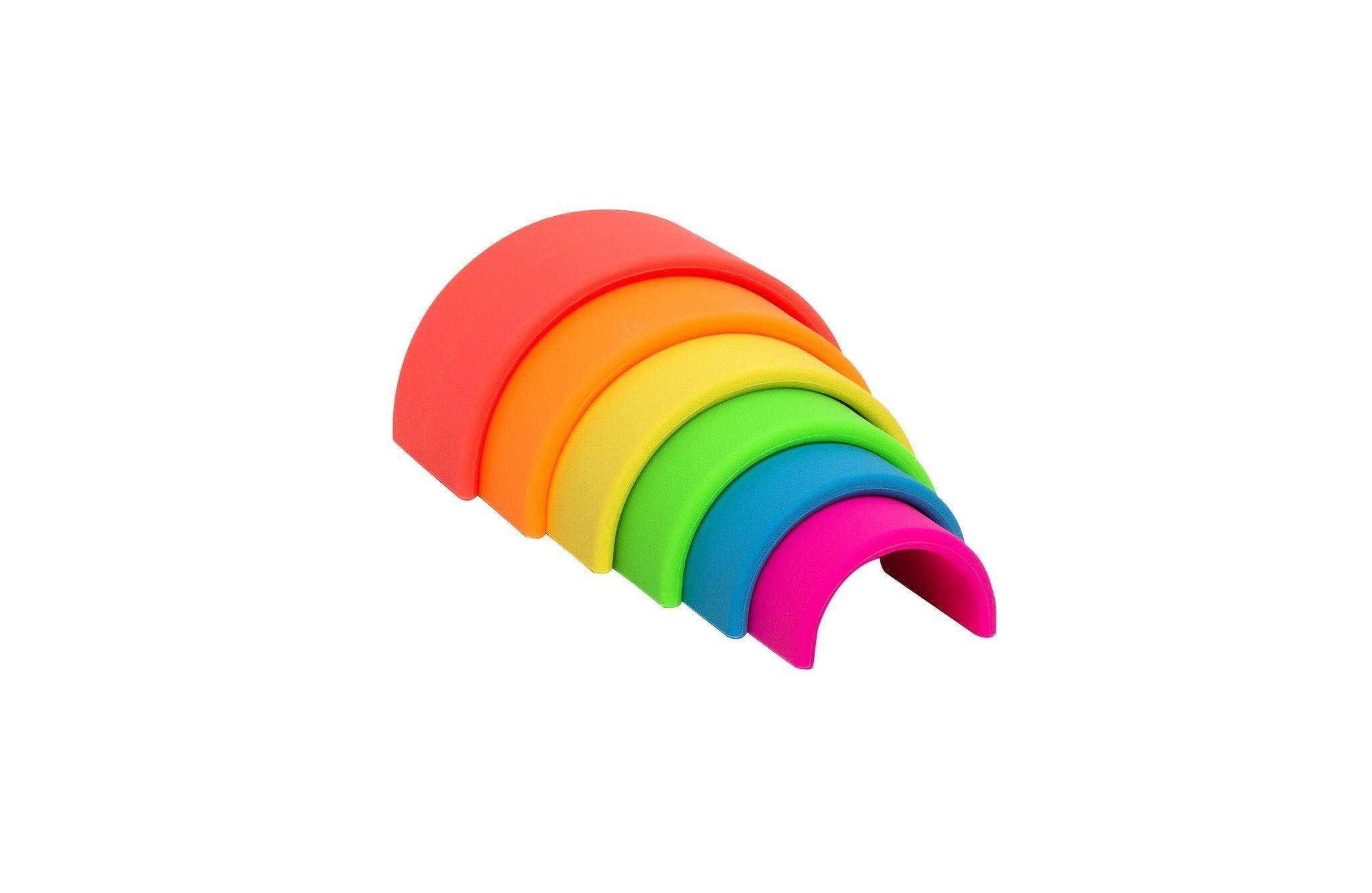 Small Neon Rainbow Arch Stacker - Why and Whale