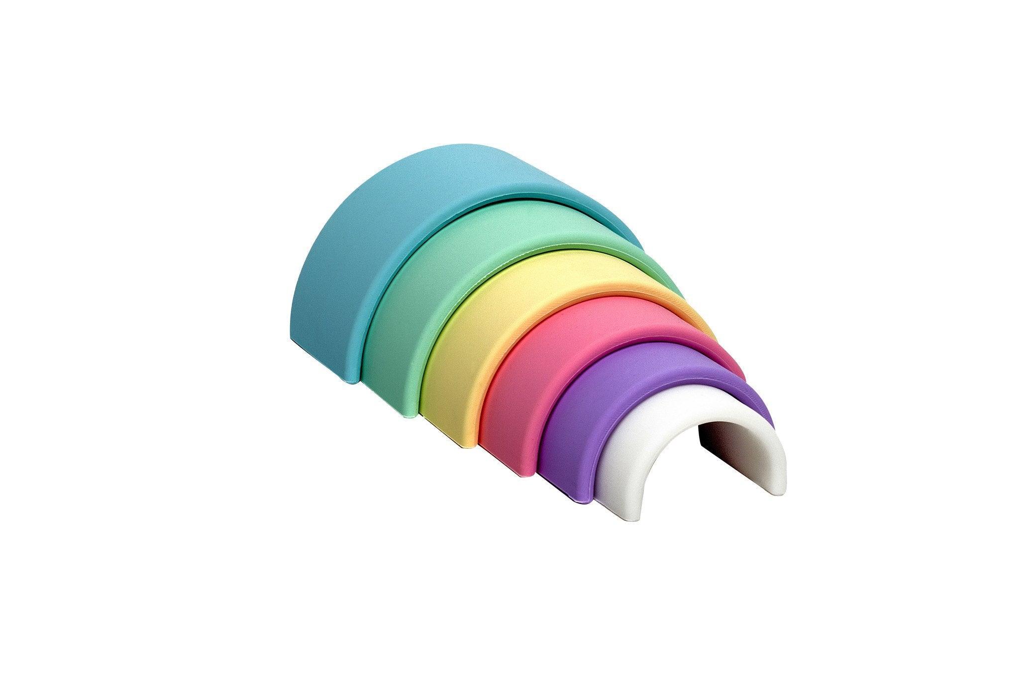 Small Pastel Rainbow Arch Stacker - Why and Whale