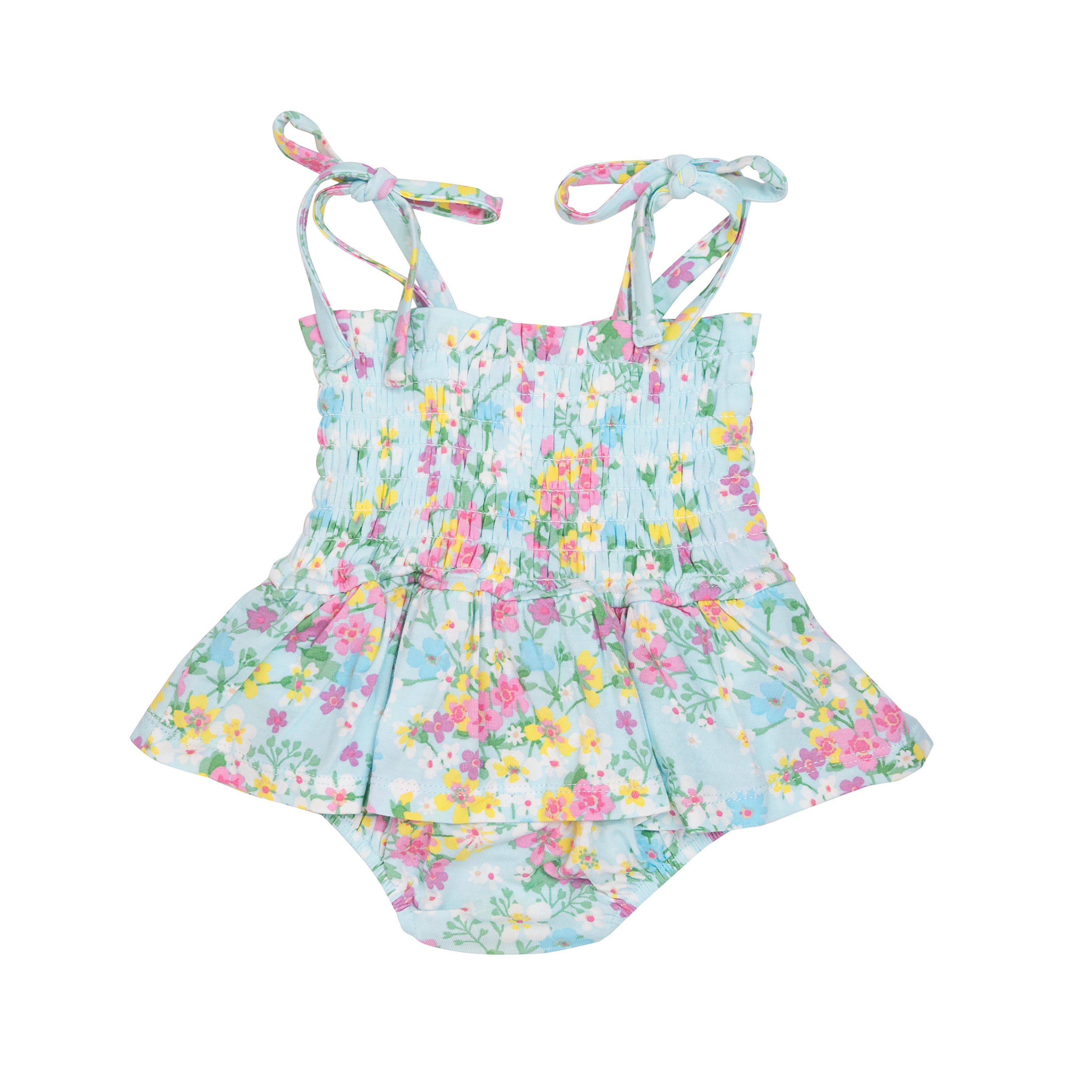 Smocked Bubble W/ Skirt - Little Buttercup Floral