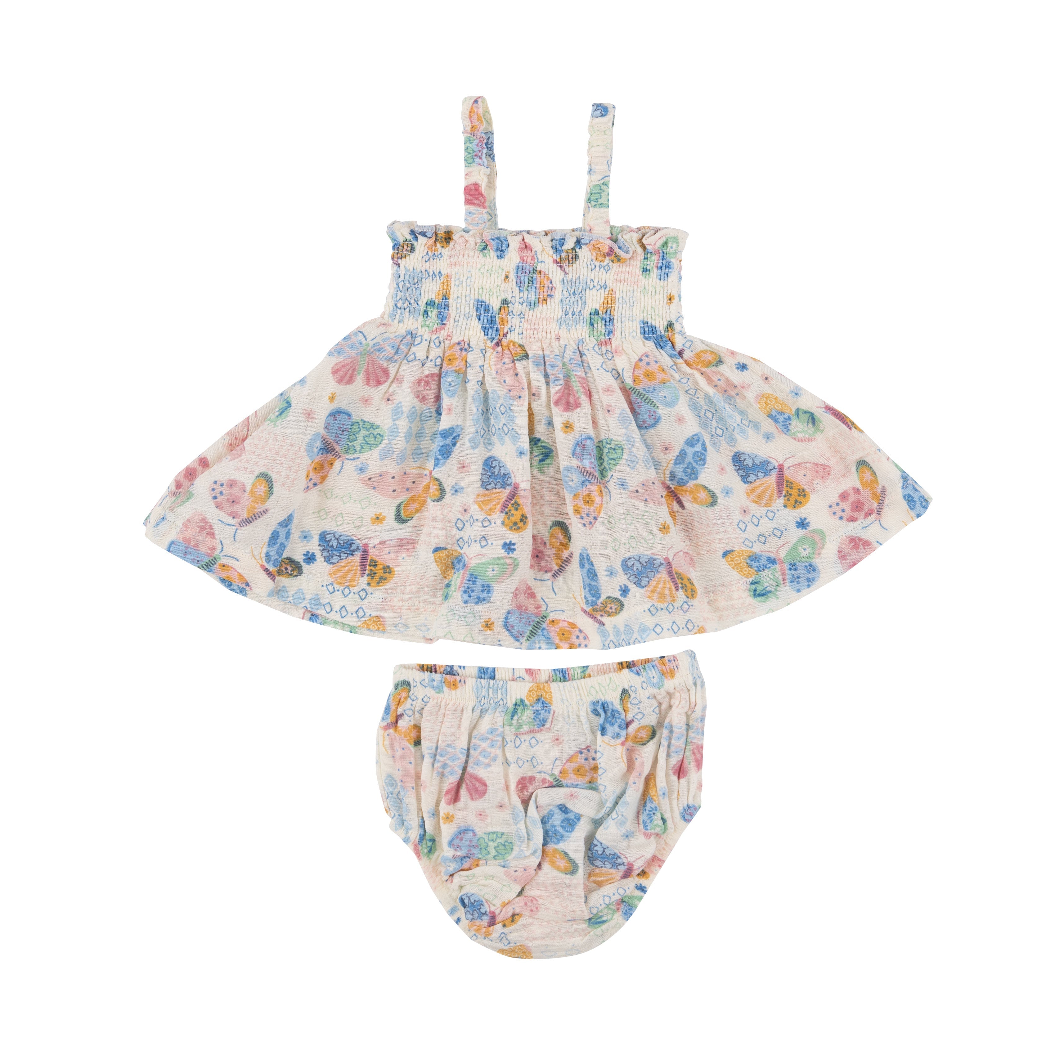 Smocked Top  & Bloomer - Butterfly Patch