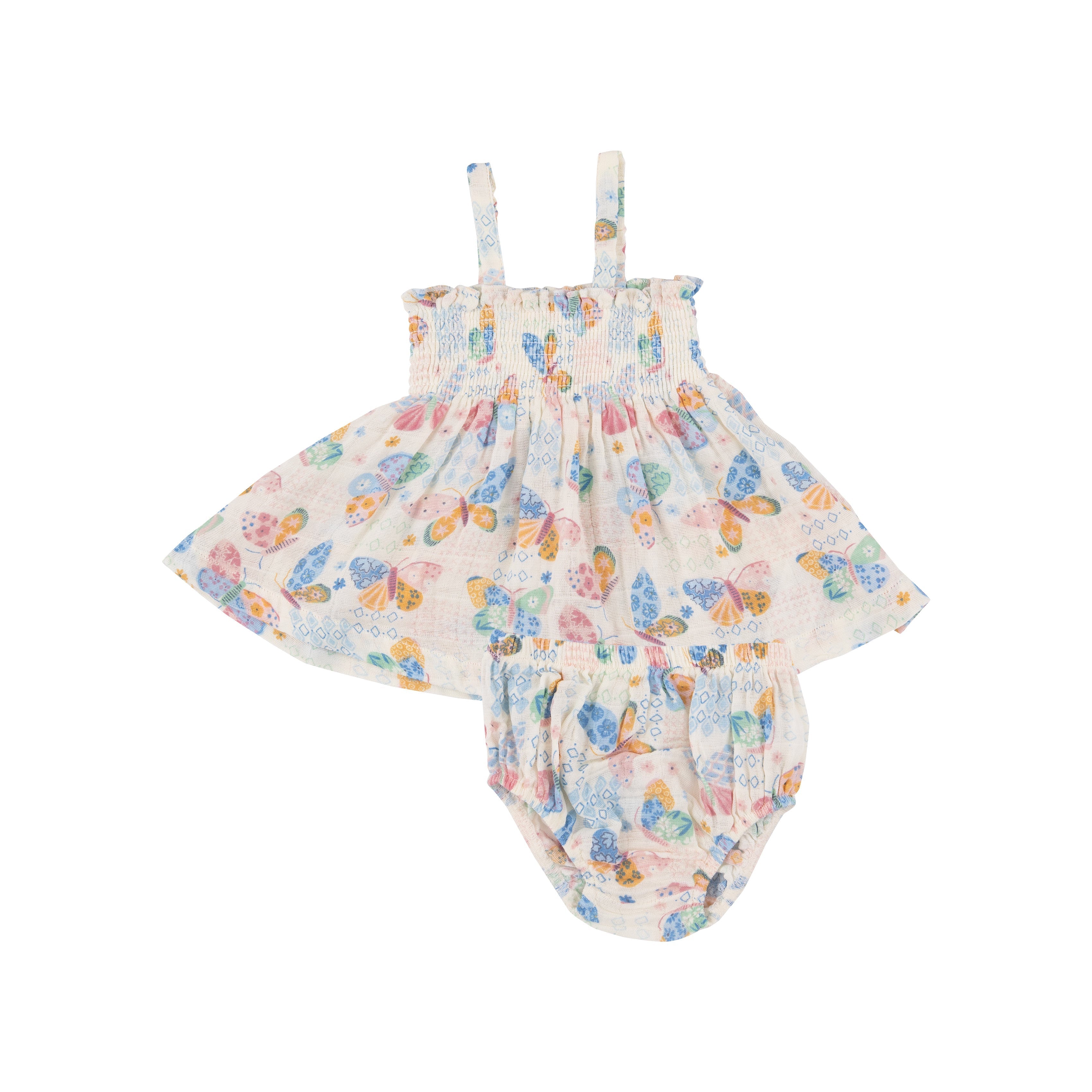 Smocked Top  & Bloomer - Butterfly Patch