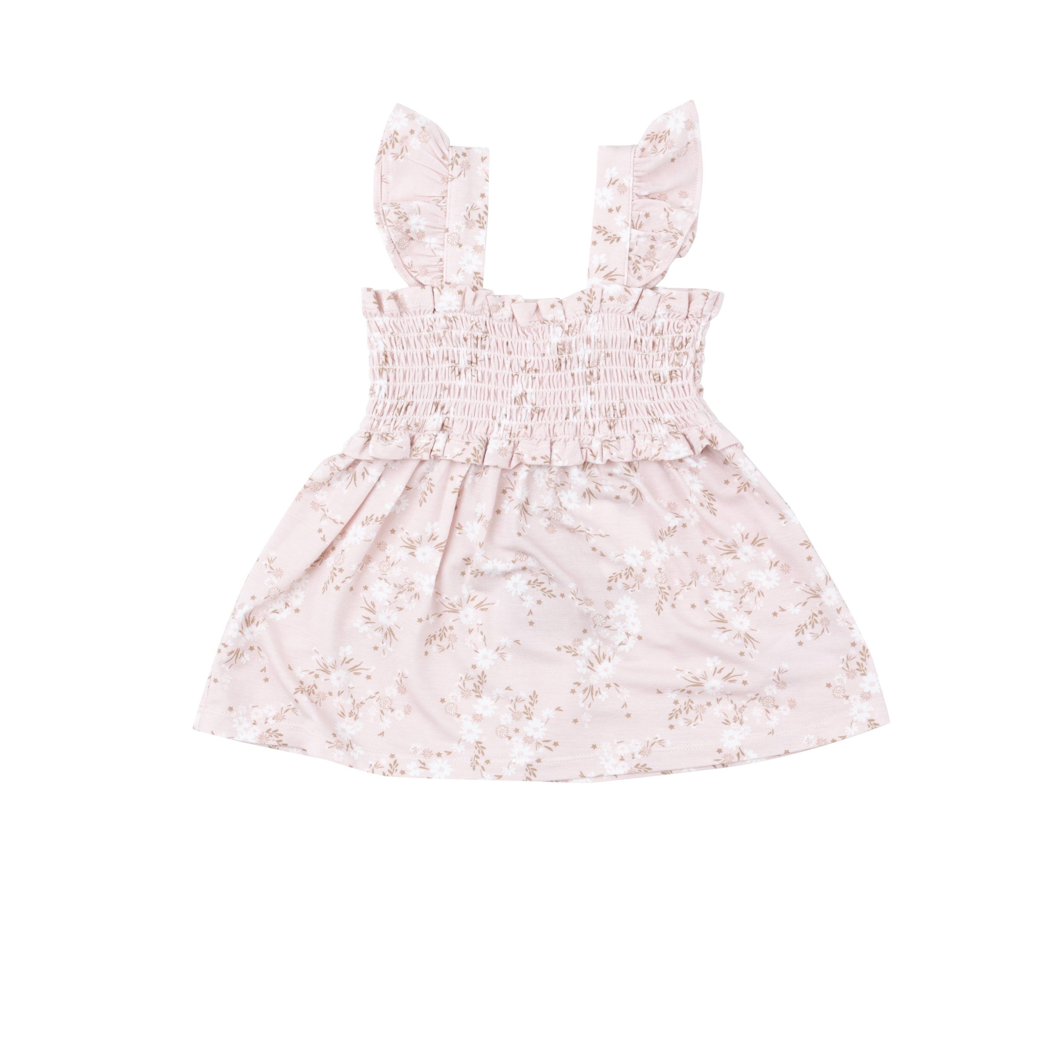 Smocked Top With Ruffle Straps And Dc - Floaty Day Daisies