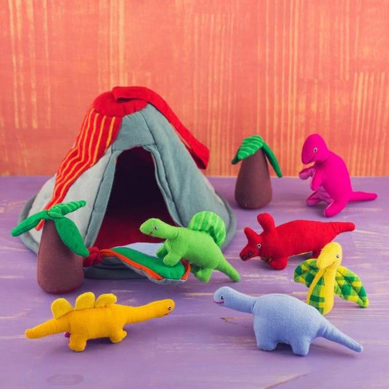 Soft Volcano Playhouse with Dinosaurs - Why and Whale